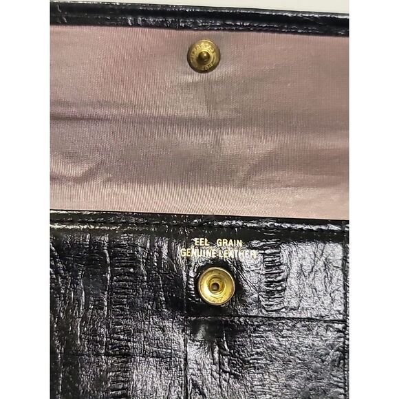 Eel‎ Skin Purse Lot Bright Blue, Violet, Black, Wine Clutch Wallet Bag